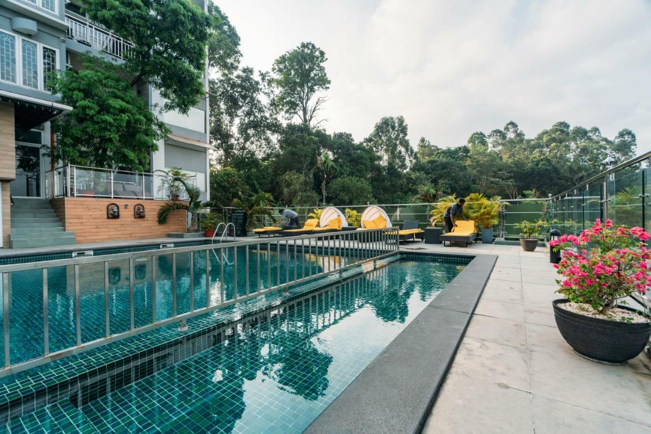 The Panoramic Getaway Otel Munnar Dış mekan fotoğraf The swimming pool at the hotel